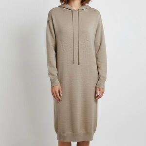 Max Mara leisure wool hooded sweater dress